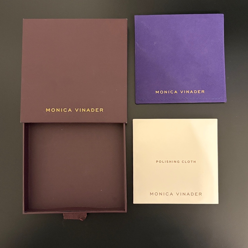 Monica Vinader Burgundy Jewelry Box